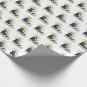 Daisy boeket in zwarte sneaker cadeaupapier (Hoek)