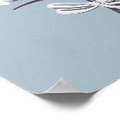 Daisy Boeket Retro Modern CUSTOM BABY NAAM Poster (Hoek)