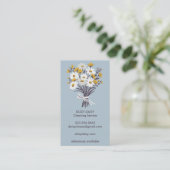 Daisy Boeket Schattigee Schoonmaakdienst QR Code Visitekaartje (Staand voorkant)