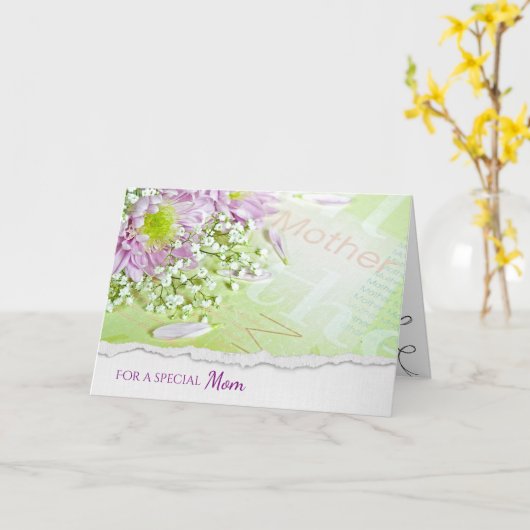 Daisy boeket voor mama's verjaardag kaart (Gele Bloem)