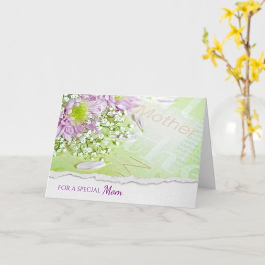 Daisy boeket voor Moederdag Kaart (Gele Bloem)