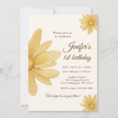 Daisy Bohmian Girl 1e verjaardag Kaart (Voorkant)