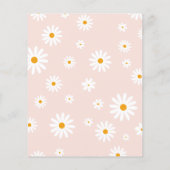 Daisy Boho Baby in bloom roze Baby shower game (Achterkant)
