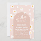 Daisy Boho Baby in bloom roze Baby shower Kaart (Voorkant)