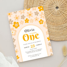 Daisy Boho Bloemen 1e Verjaardagsfeest