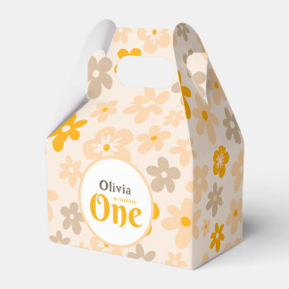 Daisy Boho Floral 1e verjaardag Bedankdoosjes