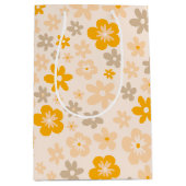 Daisy Boho Floral 1e verjaardag Medium Cadeauzakje (Voorkant)