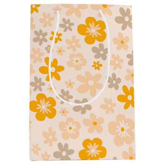 Daisy Boho Floral 1e verjaardag Medium Cadeauzakje (Voorkant)