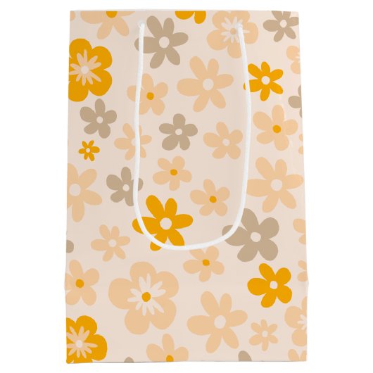 Daisy Boho Floral 1e verjaardag Medium Cadeauzakje (Achterkant)