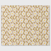 Daisy Boho Floral Cadeaupapier (Vlak)