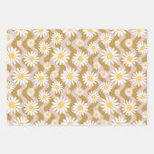 Daisy Boho Floral Inpakpapier Vel (Voorkant 3)