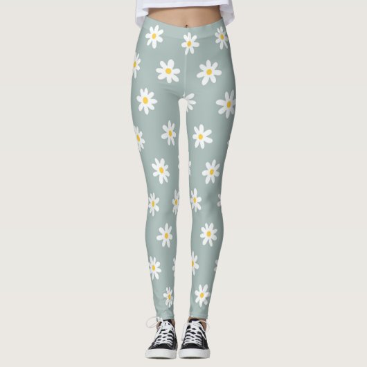 Daisy Boho Floral  Leggings (Voorkant)