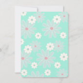 Daisy Boho Groovy Hippie Birthday Party Invitation Kaart (Achterkant)