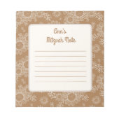 Daisy boho Mitzvah Notes Notitieblok (Voorkant)