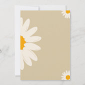 Daisy boho party Uitnodiging, daisy retro verjaard Kaart (Achterkant)