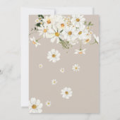 Daisy Boho Wilde Bloem Moderne Bruidsuitnodiging Kaart (Achterkant)