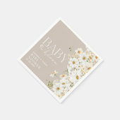 Daisy Boho Wildflower Baby in Bloom Shower Servet (Hoek)