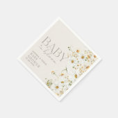 Daisy Boho Wildflower Baby in Bloom Shower Servet (Hoek)
