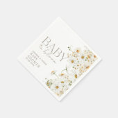 Daisy Boho Wildflower Baby in Bloom Shower Servet (Hoek)
