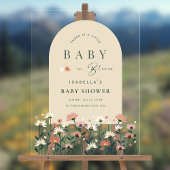 Daisy Boho Wildflower Baby in Bloom Shower Welkom Acryl Bord