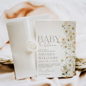 Daisy Boho Wildflower Baby shower Invitation Kaart