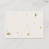 Daisy Boho Wildflower Baby shower Luier Raffle Informatiekaartje (Achterkant)