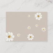 Daisy Boho Wildflower Baby shower Luier Raffle Informatiekaartje (Achterkant)