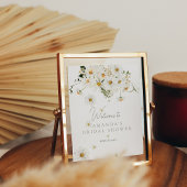 Daisy Boho Wildflower Modern Bridal Welkom Poster