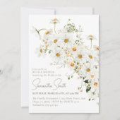 Daisy Boho Wildflower Modern Vrijgezellenfeest Kaart (Voorkant)