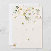 Daisy Boho Wildflower Modern Vrijgezellenfeest Kaart (Achterkant)