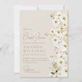 Daisy Boho Wildflower Modern Vrijgezellenfeest Kaart (Voorkant)