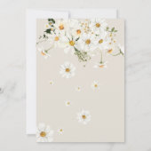 Daisy Boho Wildflower Modern Vrijgezellenfeest Kaart (Achterkant)