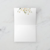 Daisy Boho Wildflower Moderne Bruiloft Feest Bedankkaart (Binnen)
