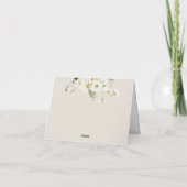 Daisy Boho Wildflower Moderne Bruiloft Feest Bedankkaart (Achterkant)