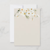 Daisy Boho Wildflower Moderne Bruiloftsdans Bedankkaart (Achterkant)
