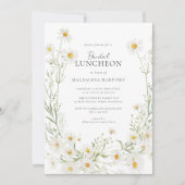 Daisy Boho Wildflower Rustic Bridal Luncheon Kaart (Voorkant)