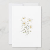 Daisy Boho Wildflower Rustic Bridal Luncheon Kaart (Achterkant)