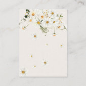 Daisy Boho Wildflower rustiek Baby shower Informatiekaartje (Achterkant)