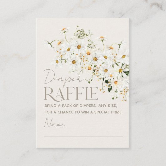 Daisy Boho Wildflower rustiek Baby shower Informatiekaartje (Voorkant)