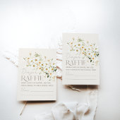 Daisy Boho Wildflower rustiek Baby shower Informatiekaartje