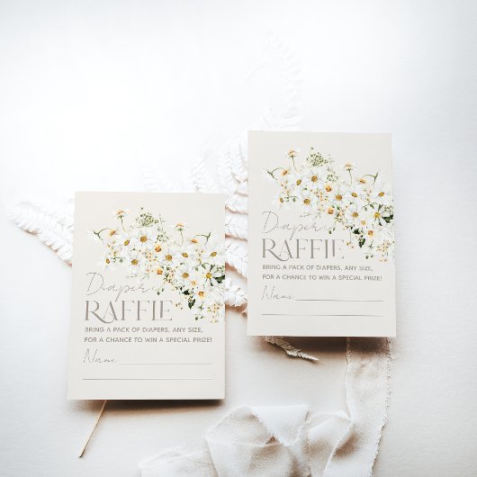 Daisy Boho Wildflower rustiek Baby shower Informatiekaartje