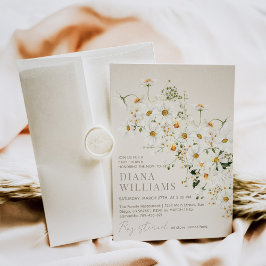 Daisy Boho Wildflower rustiek Baby shower Kaart