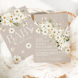Daisy Boho Wildflower rustiek Baby shower Kaart