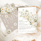 Daisy Boho Wildflower rustiek Baby shower Kaart