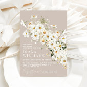 Daisy Boho Wildflower rustiek Baby shower Kaart