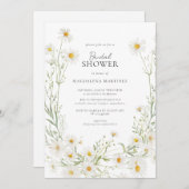 Daisy Boho Wildflower rustiek Vrijgezellenfeest Kaart (Voorkant / Achterkant)