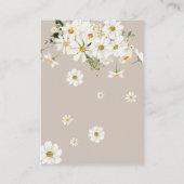 Daisy Boho Wildflower Rustieke Baby shower Behuizi Informatiekaartje (Achterkant)