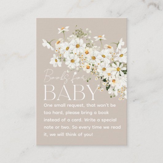 Daisy Boho Wildflower Rustieke Baby shower Behuizi Informatiekaartje (Voorkant)