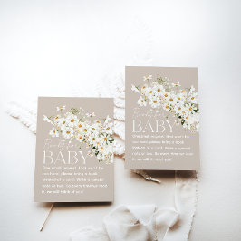 Daisy Boho Wildflower Rustieke Baby shower Behuizi Informatiekaartje