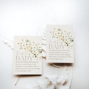 Daisy Boho Wildflower Rustieke Baby shower Behuizi Informatiekaartje